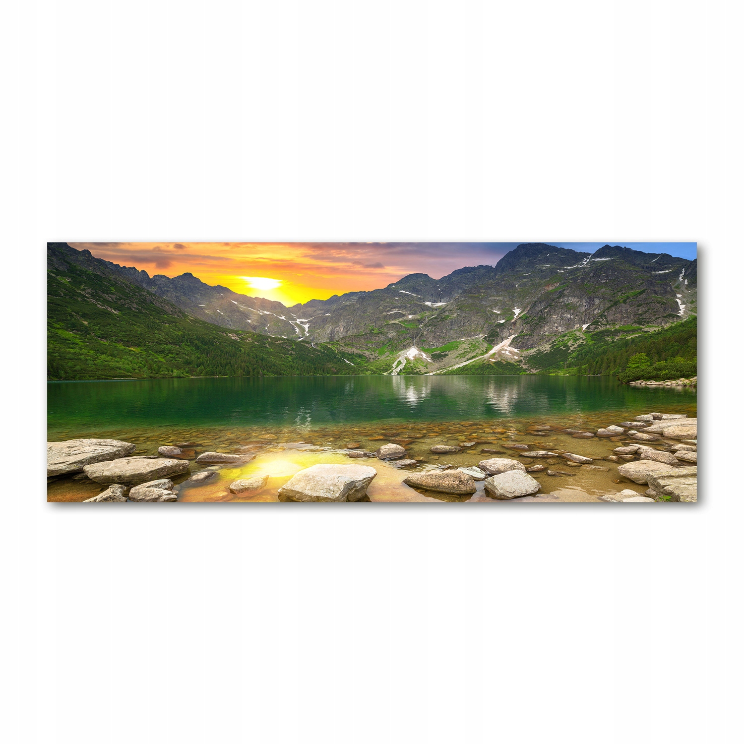 

Foto obraz szkło akryl Morskie oko Tatry 125x50 cm