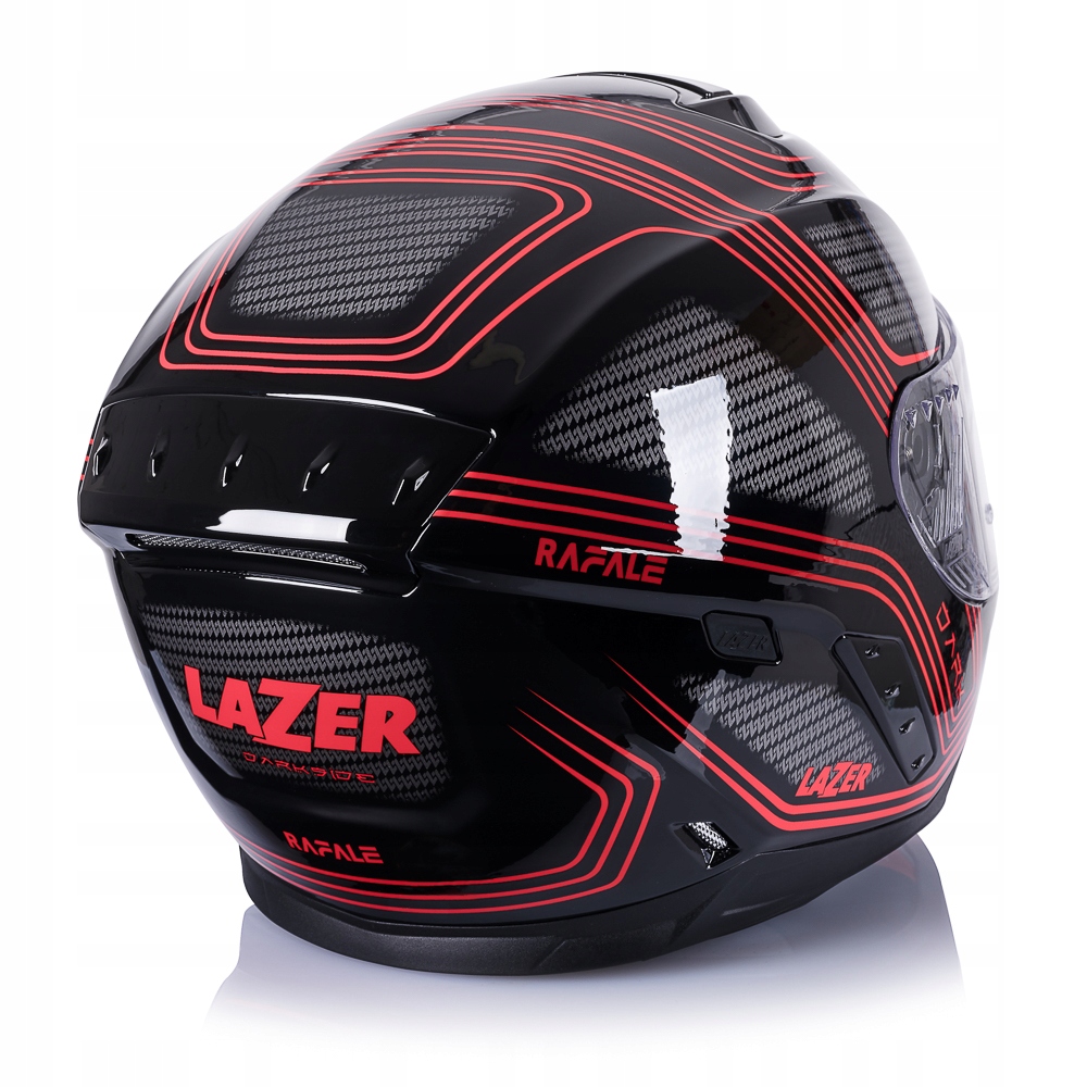 KASK MOTOCYKLOWY LAZER RAFALE DARKSIDE BLENDA M Kolor czarny czerwony