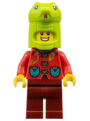 Lego hol370 Figurka Minifigurka Muž v kostýmu z roku hada 1 ks N