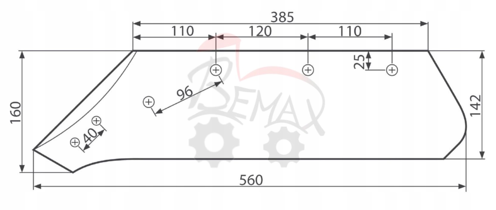 ORYGINAL LEMIESZ LEWY 16 CALI KVERNELAND 073005 Part number 073005