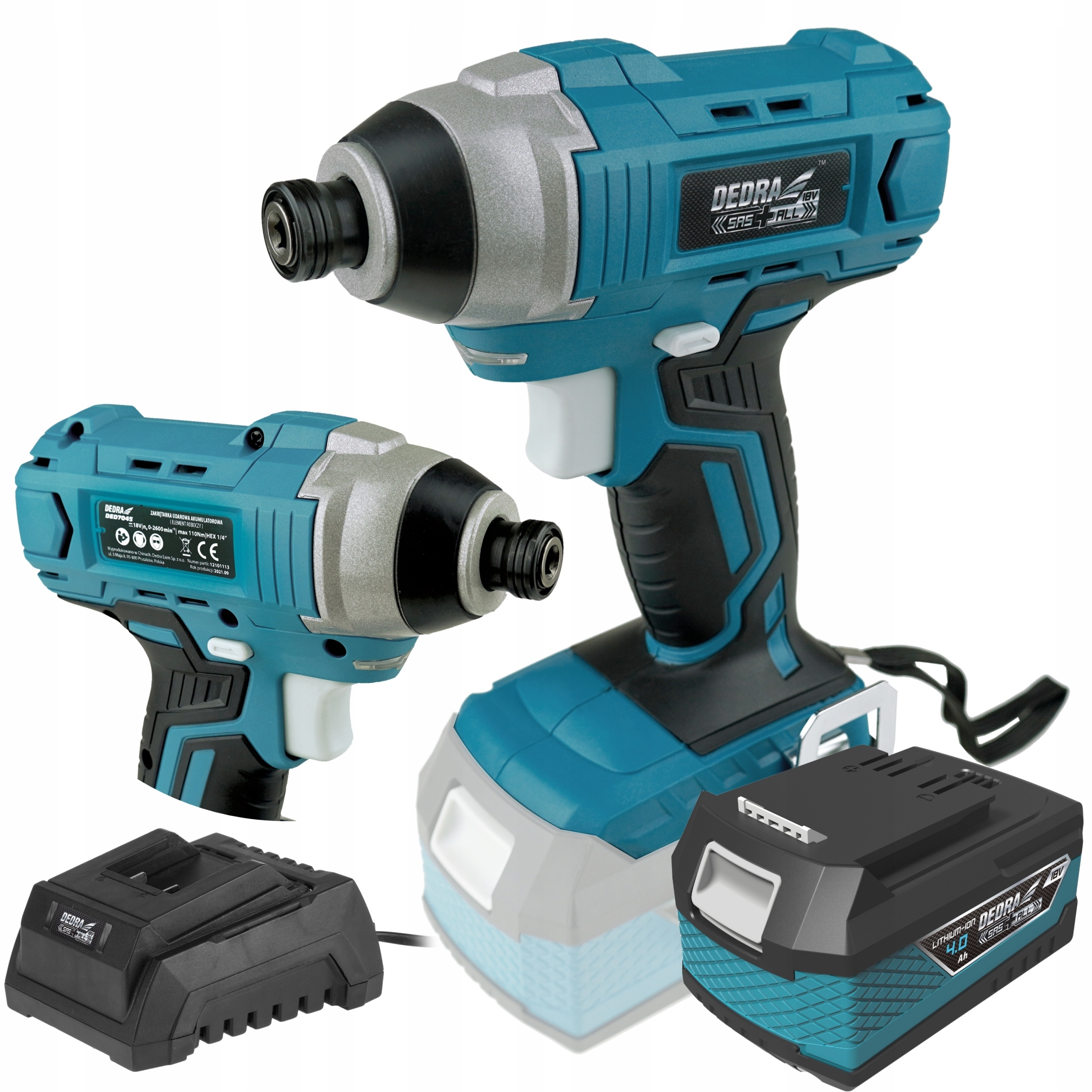 DEDRA ZAKRĘTARKA UDAROWA akumulatorowa 18V SAS 4Ah