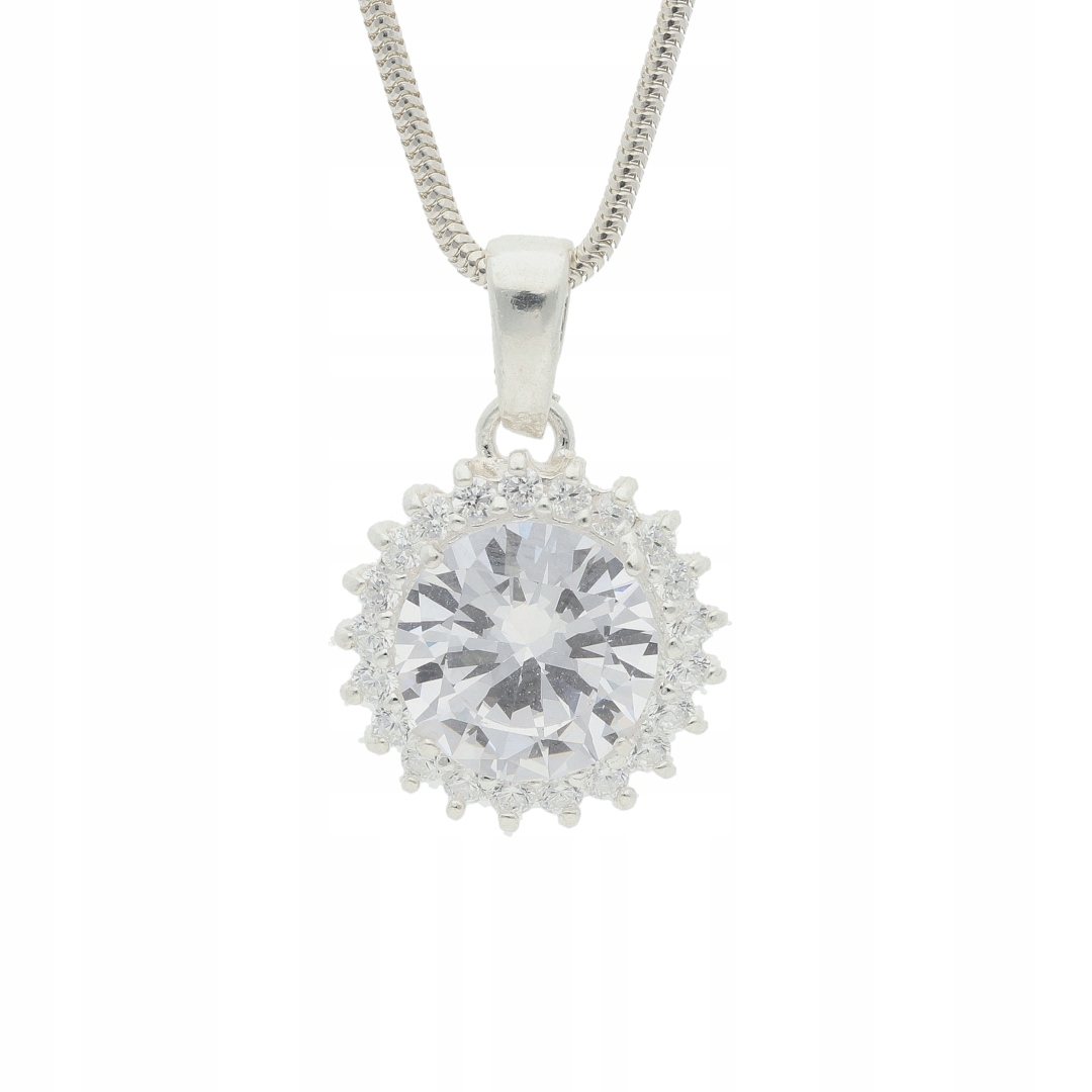 Přívěsek markýza s bílou zirkonií stříbro