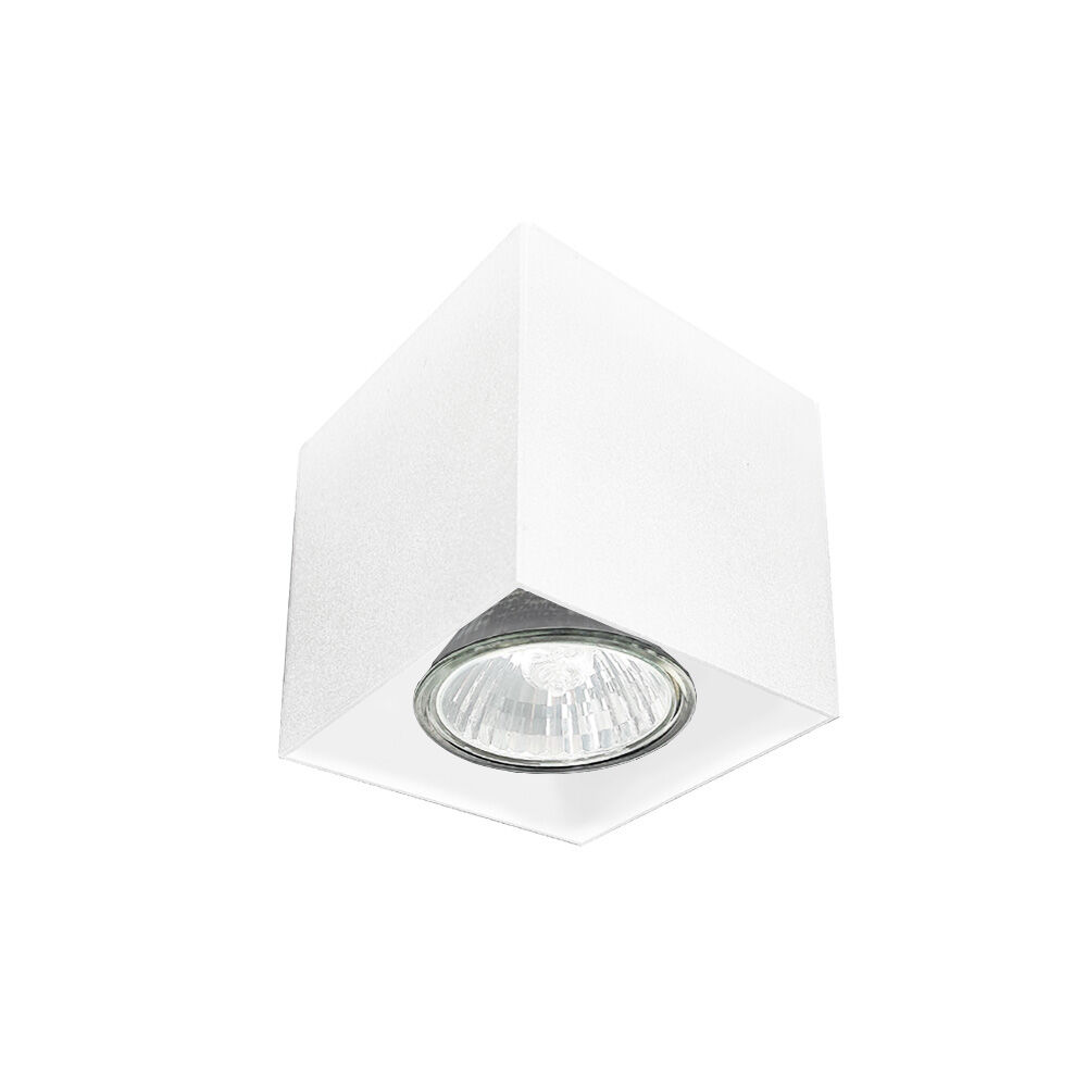 Stropní bodové svítidlo Brosline, bílé, čtvercové, 7 cm, spotové