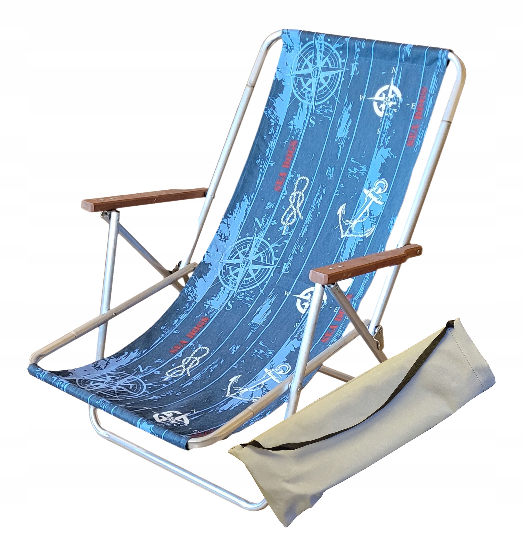 Leżak Składany Do Torby Leżak Na Plażę Wycieczkę Do Ogrodu Alum. do 150 kg