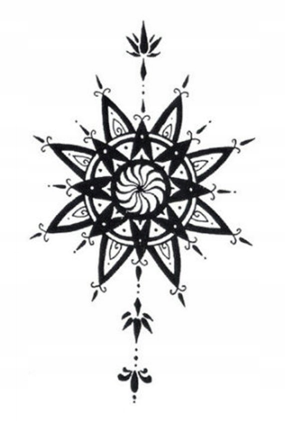 

Tatuaż Tymczasowy słońce totem modny symbol Art