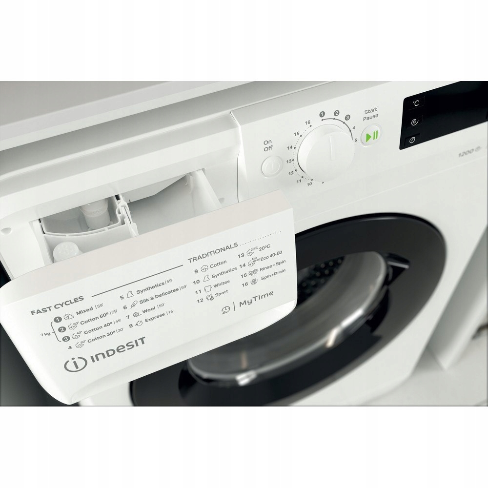 INDESIT Washing machine MTWE 71252 WK ee Energy EF ширина изделия 1 см