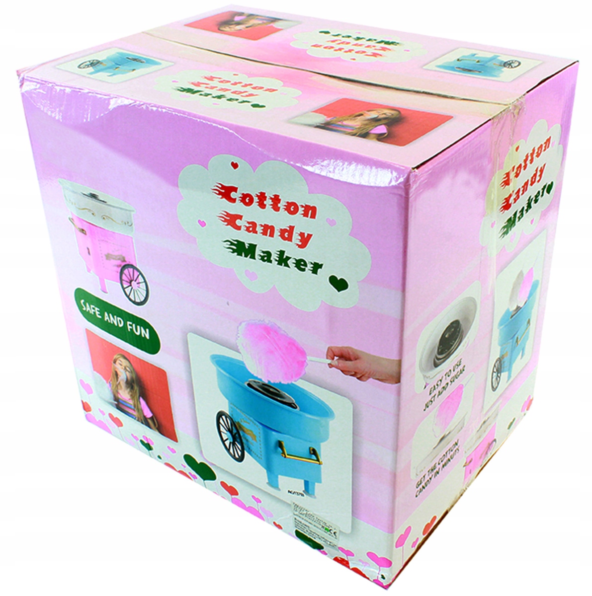 WATA CUKROWA MASZYNA DO WATY CUKROWEJ DOMOWA 500W ZESTAW ŁYŻECZKA AG137F Średnica misy 30 cm