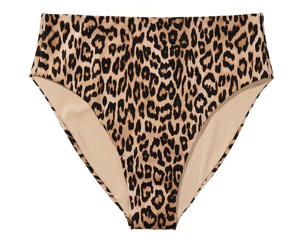 Plavkové kalhotky Victoria's Secret s vysokým pasem, panterka M