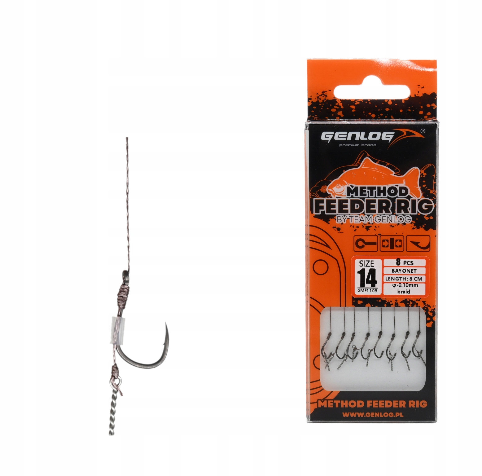 Przypony Genlog Method Feeder Rig Bayonet 14/8cm