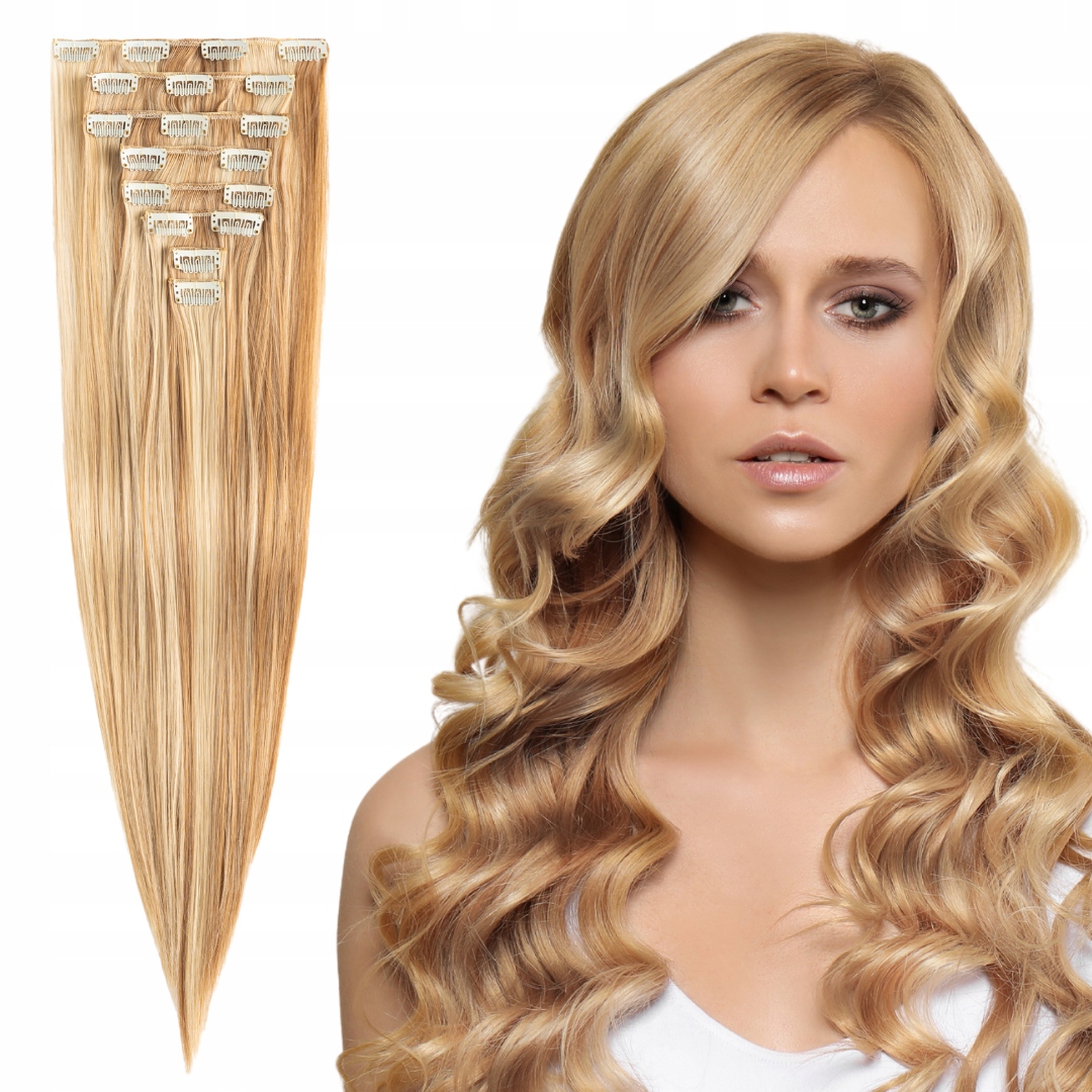

Dopinane włosy Clip In 8 taśm 170g 57cm #14/88