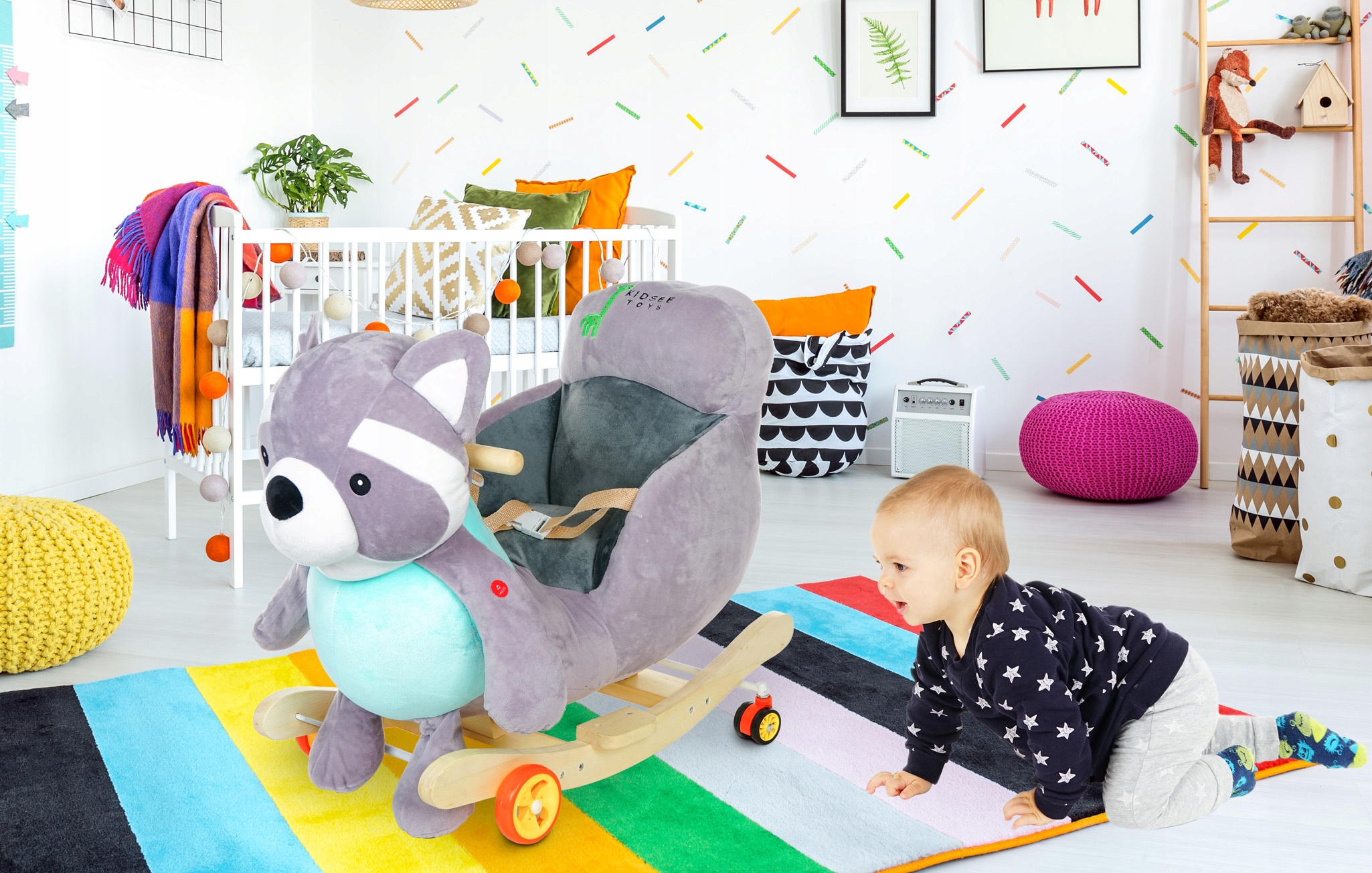 BUJAK JEŹDZIK KIDSEE 3w1 Z PIOSENKAMI PO POLSKU KONIK NA BIEGUNACH Wiek dziecka 12 m +