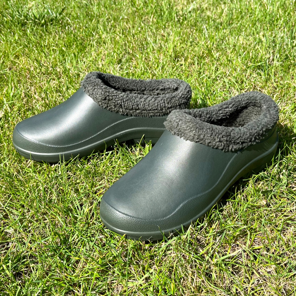 Chodaki kalosze niskie piankowe ocieplane ogrodowe Gardout Zielone 38 Wysokość przed kostkę