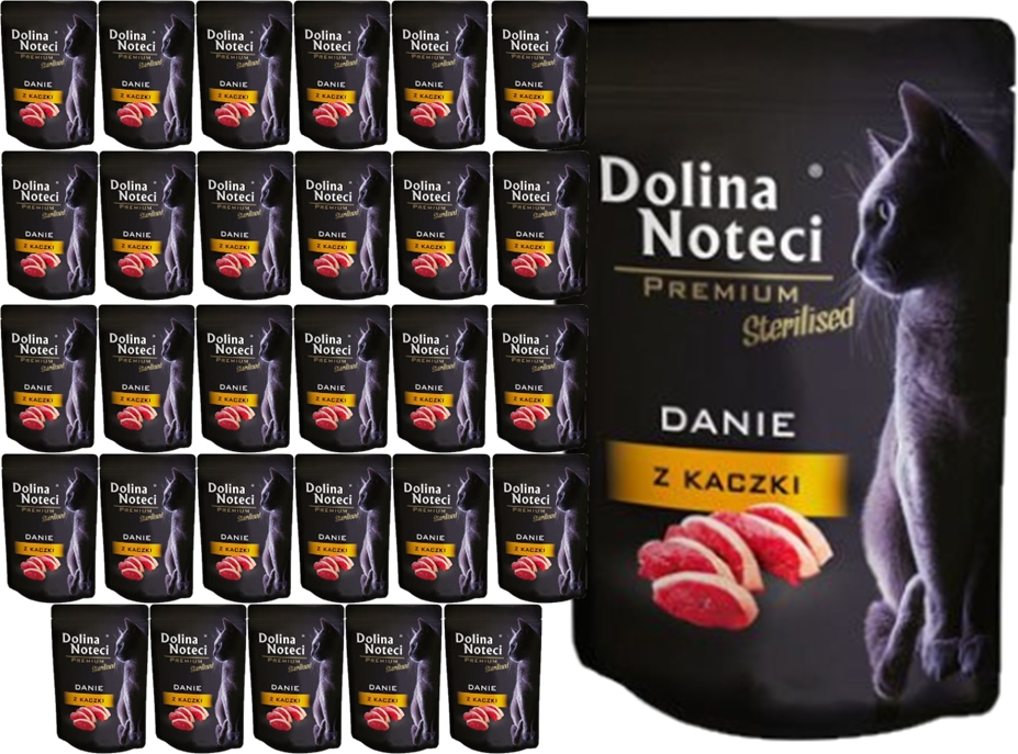 Levně Mokré krmivo pro kočky Dolina Noteci Premium Sterilised Kachní krmivo 30x85 g