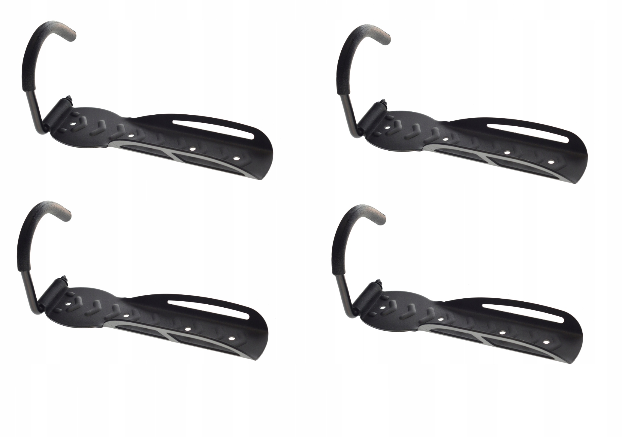 4X Nástěnný Věšák Na Kolo Tmy 30 Kg Černý