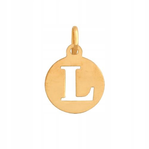 Zlatý přívěsek 585 Literka vyřezaný L na kroužku bez kamenů 0,4g dárek