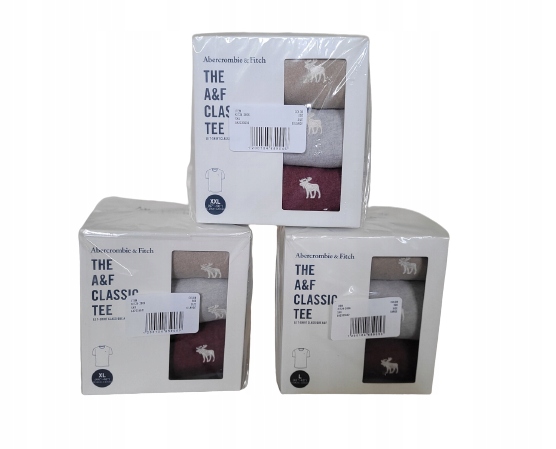 3x tričko Abercrombie&Fitch tričko M 3PAK