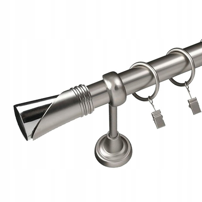 

Klasyczny Srebrny karnisz 130 cm do wnętrza 25 mm