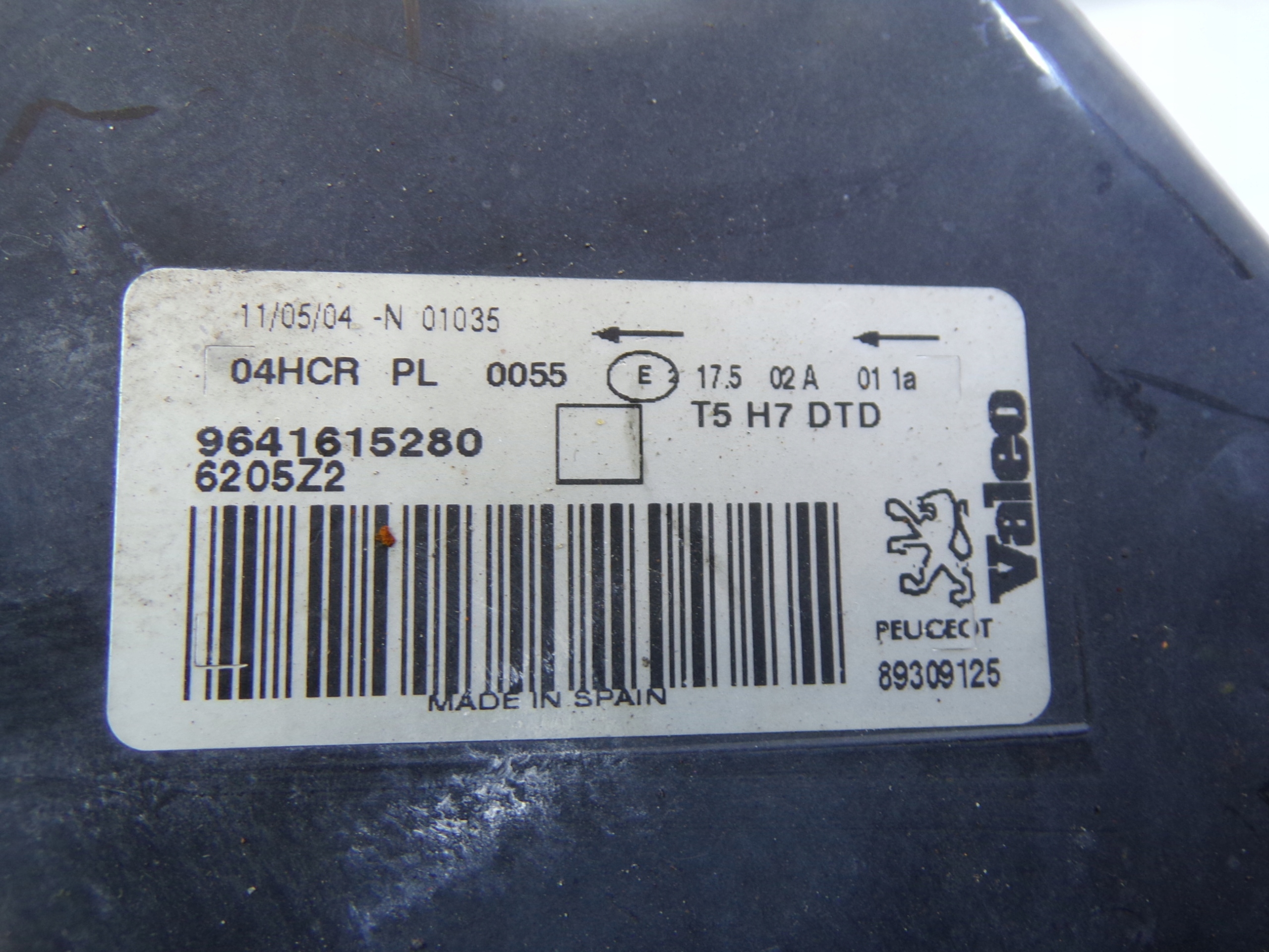 light right front front PEUGEOT 307