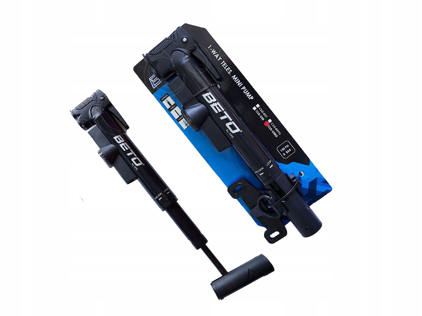 POMPKA ROWEROWA BETO CLD-038 dwuzaworowa MANOMETR Model CLD-038