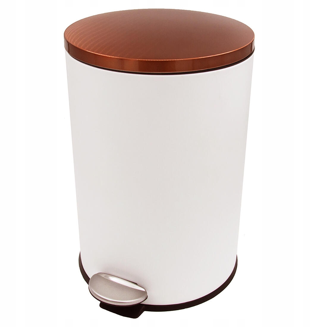 Levně koš odpadkový nášlapný 20l kulatý kov.BÍ/MĚĎ, s vložkou Ph