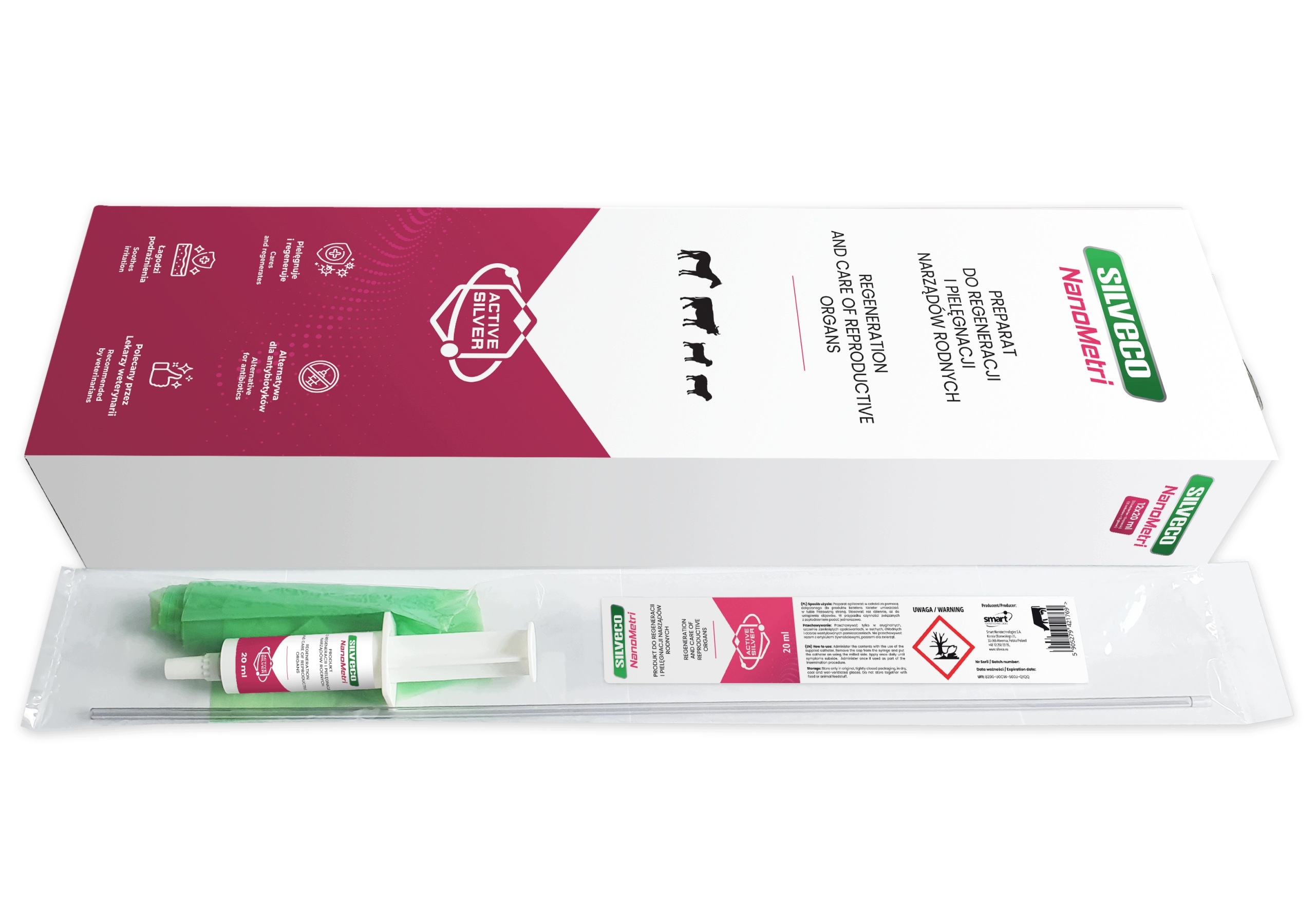 Silveco NanoMetri Přípravek pro regeneraci a péči o porodní cesty 12x20 ml