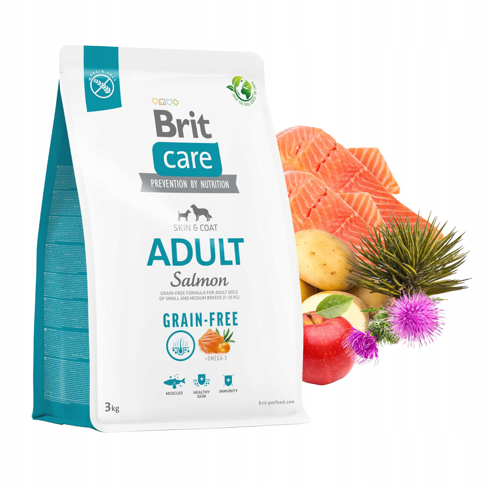 Krmivo pro psy Brit Care Hypoallergenic Adult Salmon Losos 3 kg