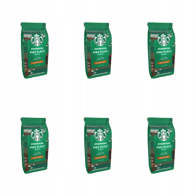 Starbucks Pike Place Středně pražená káva 200 g X6