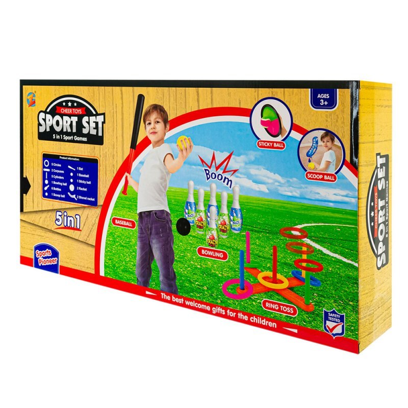 ZABAWKA ZESTAW SPORTOWY 5W1