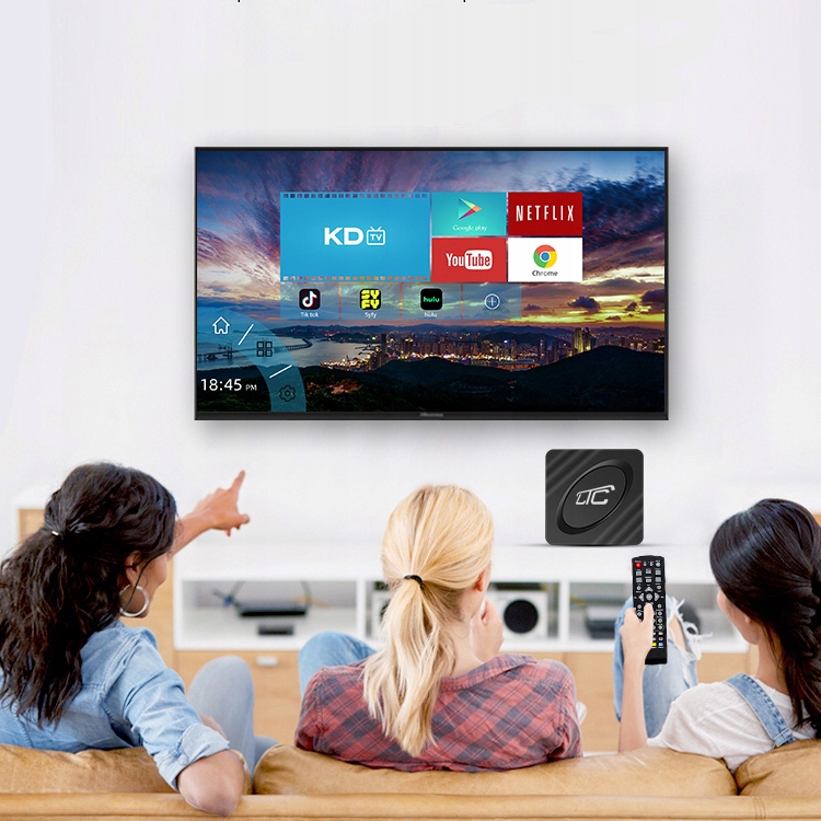 SMART BOX TV 4K ANDROID DEKODER INETRNETOWY DZIAŁA TELEWIZJA REPUBLIKA Marka LTC