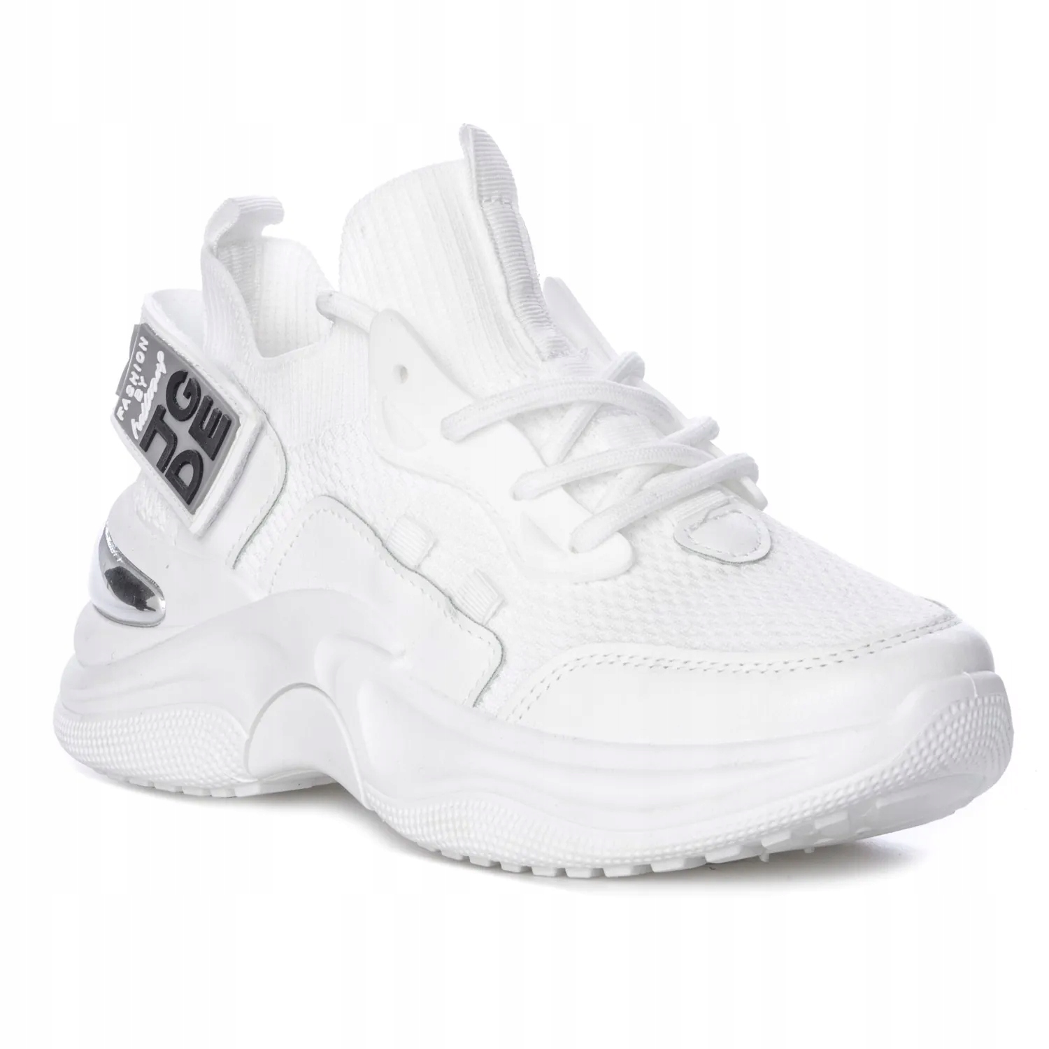 

Sneakersy białe Damskie modne wysokie wygodne 38