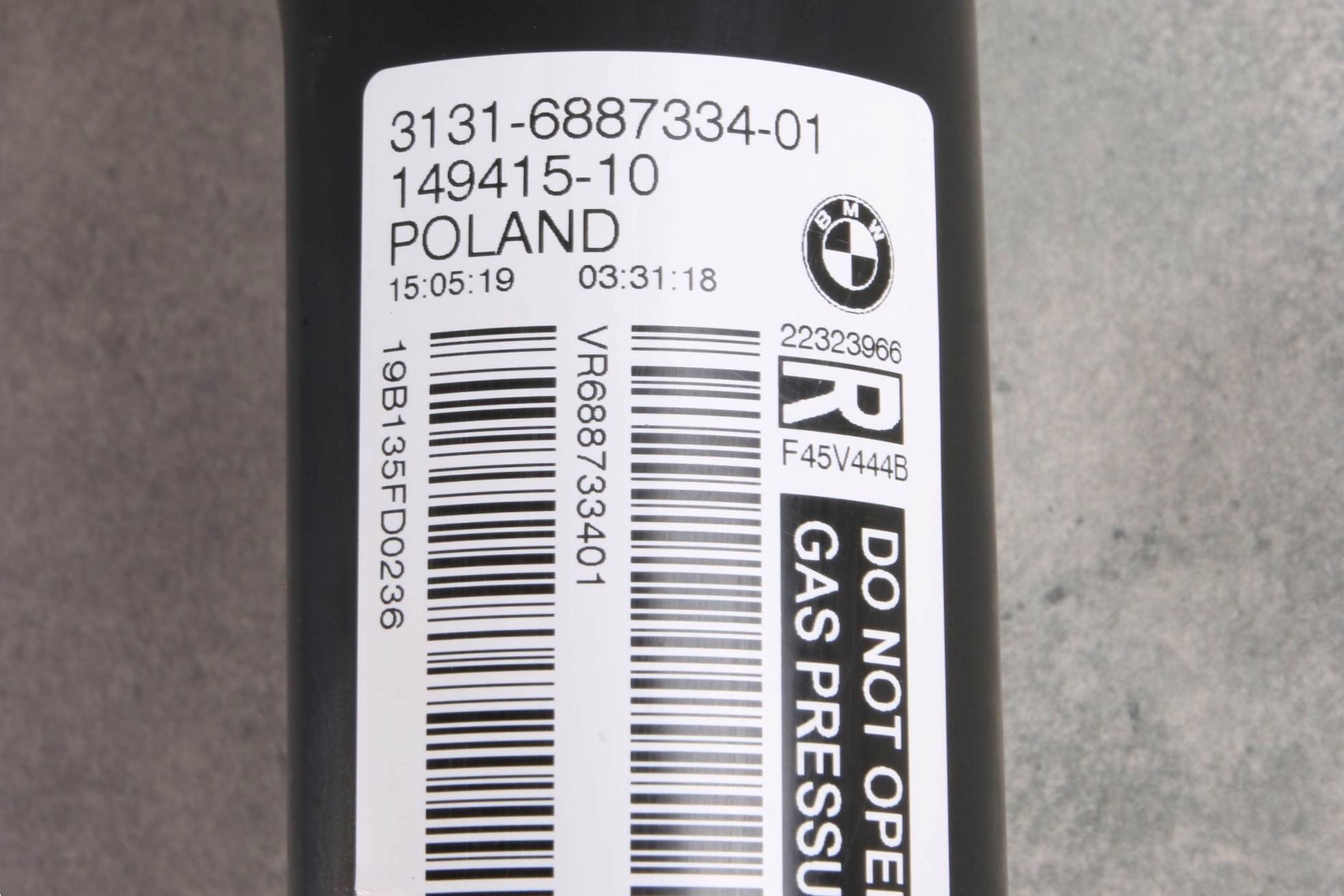 BMW 2' F45 F46 shock absorber right front front 6887334 2202 km !!!