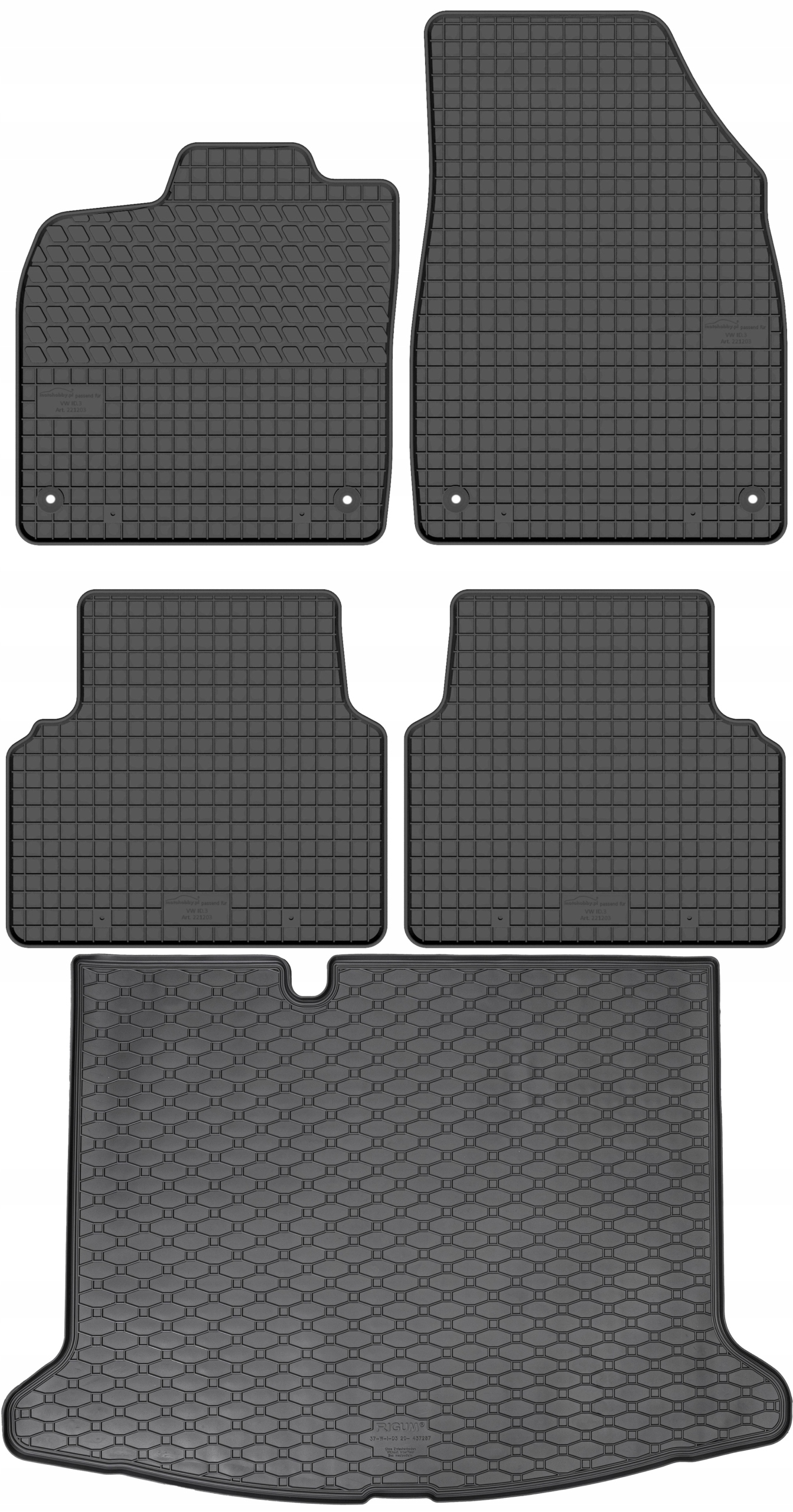 Vw ID.3 Crossover 2019- Sada Koberce batožinový priestor