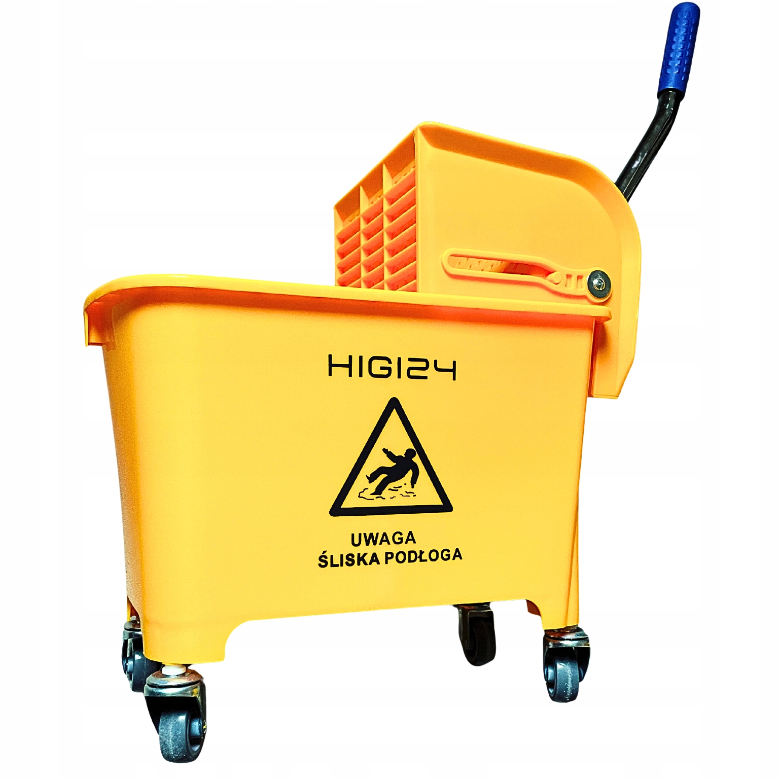 Wózek do sprzątania jednowiaderkowy z prasą Kentucky 20L żółty HIGI24 Marka inny