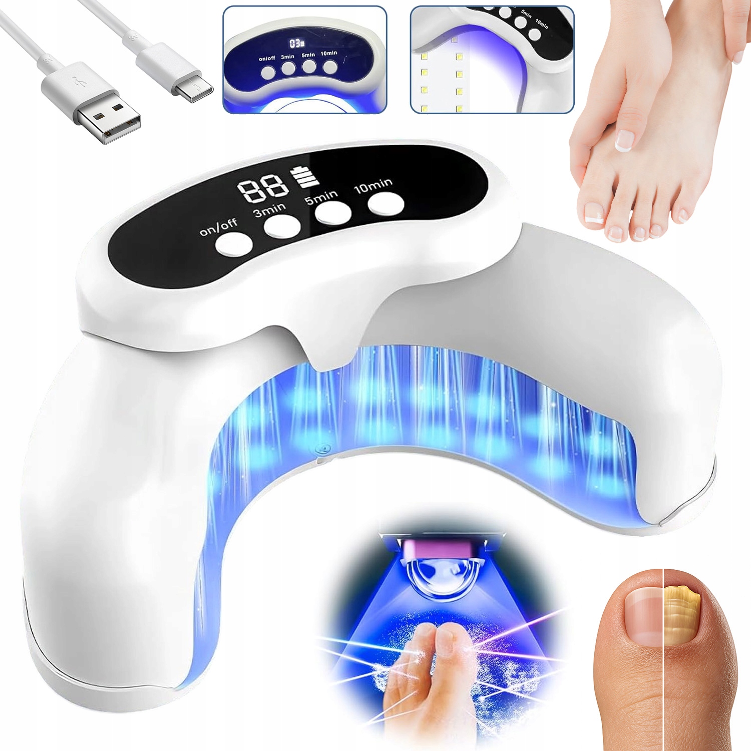 Zařízení Pro Léčbu Mykózy Nehtů Proti Laserové Světelné Terapii, Lampa