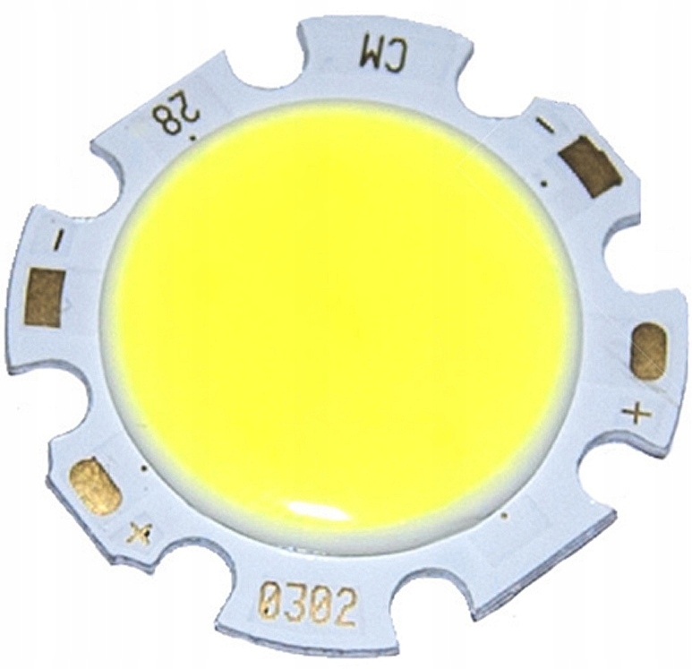 MODUŁ LED COB 9W 30 - 31V 300mA BIAŁY CIEPŁY LUB ZIMNY 870lm 28mm