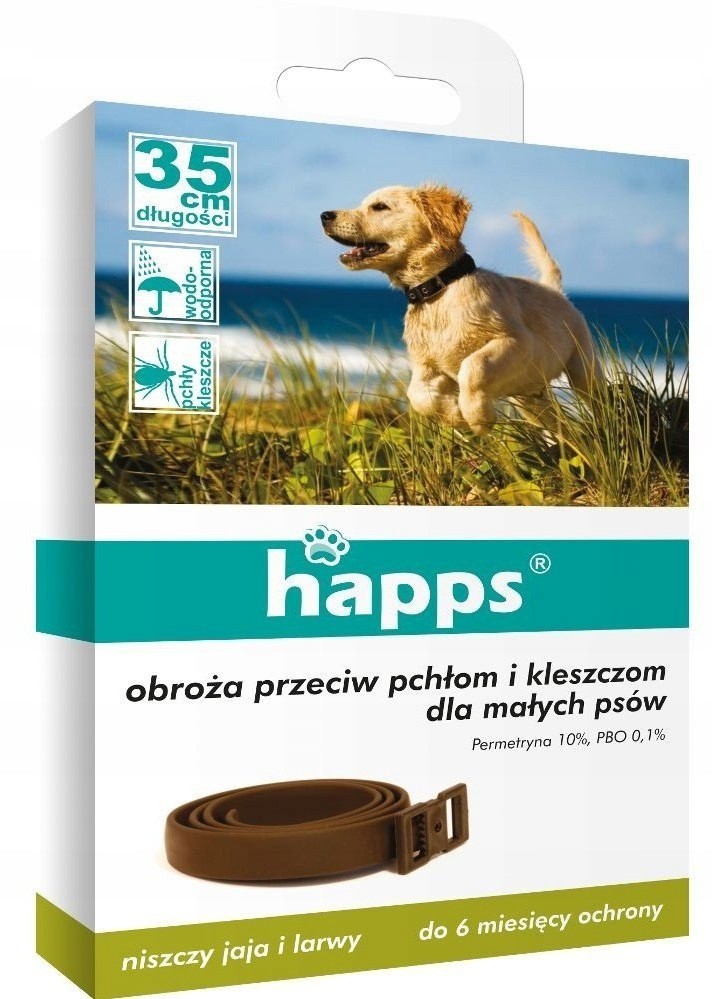 

Happs Obroża Przeciw Pchłom I Kleszczom Małe Psy