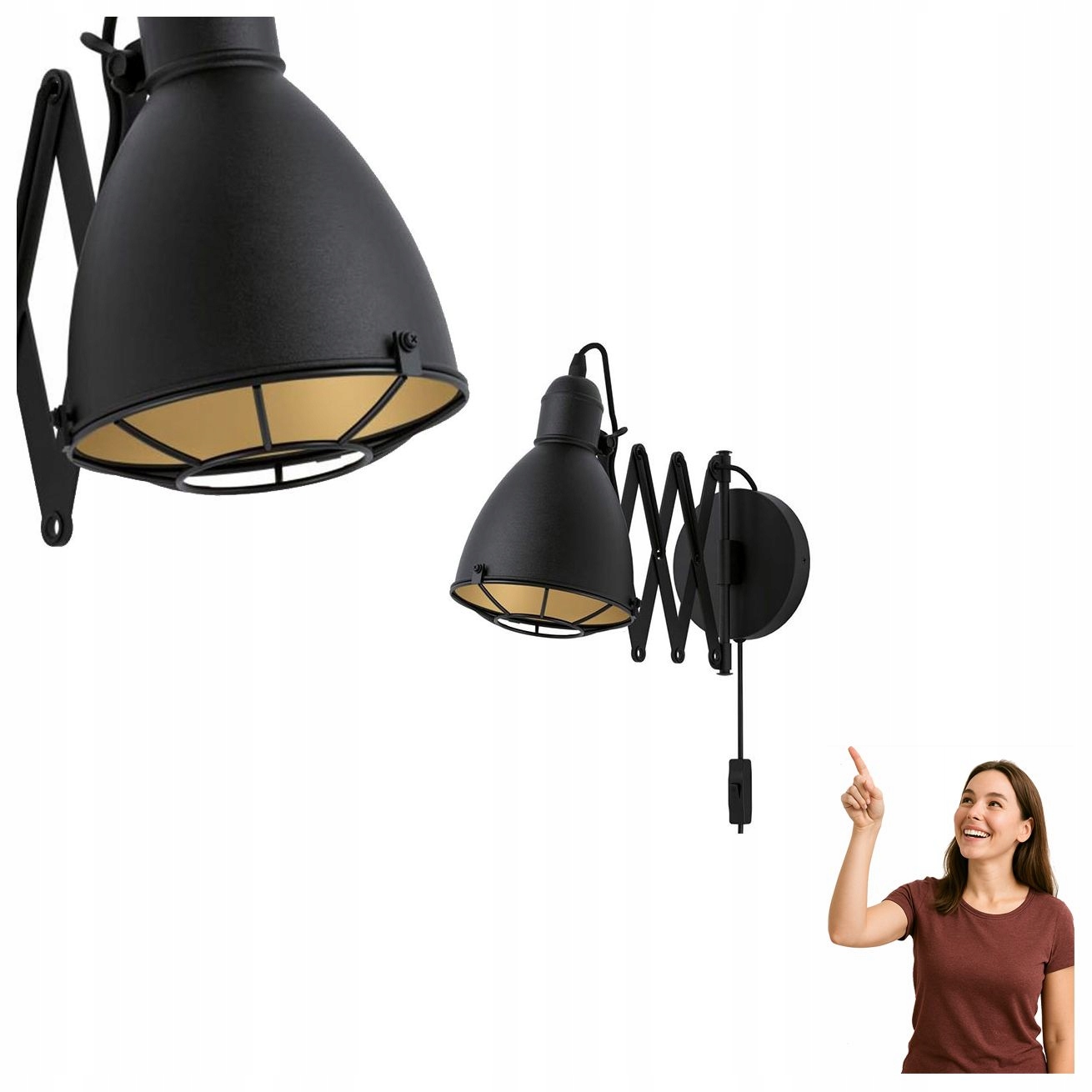 Nástěnné svítidlo na výložníku Treburley 43184 Eglo