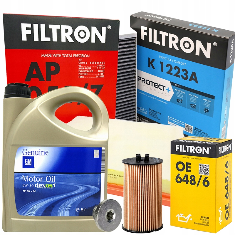 Filtron Filtr Oleju OE648/6 Filtr Powietrza AP051/7 Filtr Kabinowy K1223A K