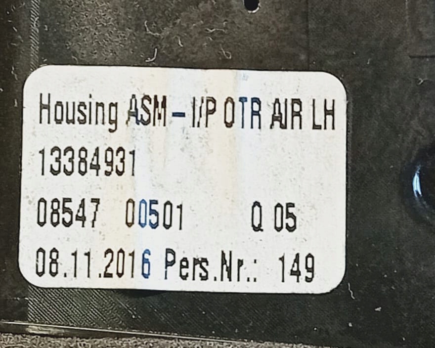 OPEL CORSA E grid air conditioning devices left