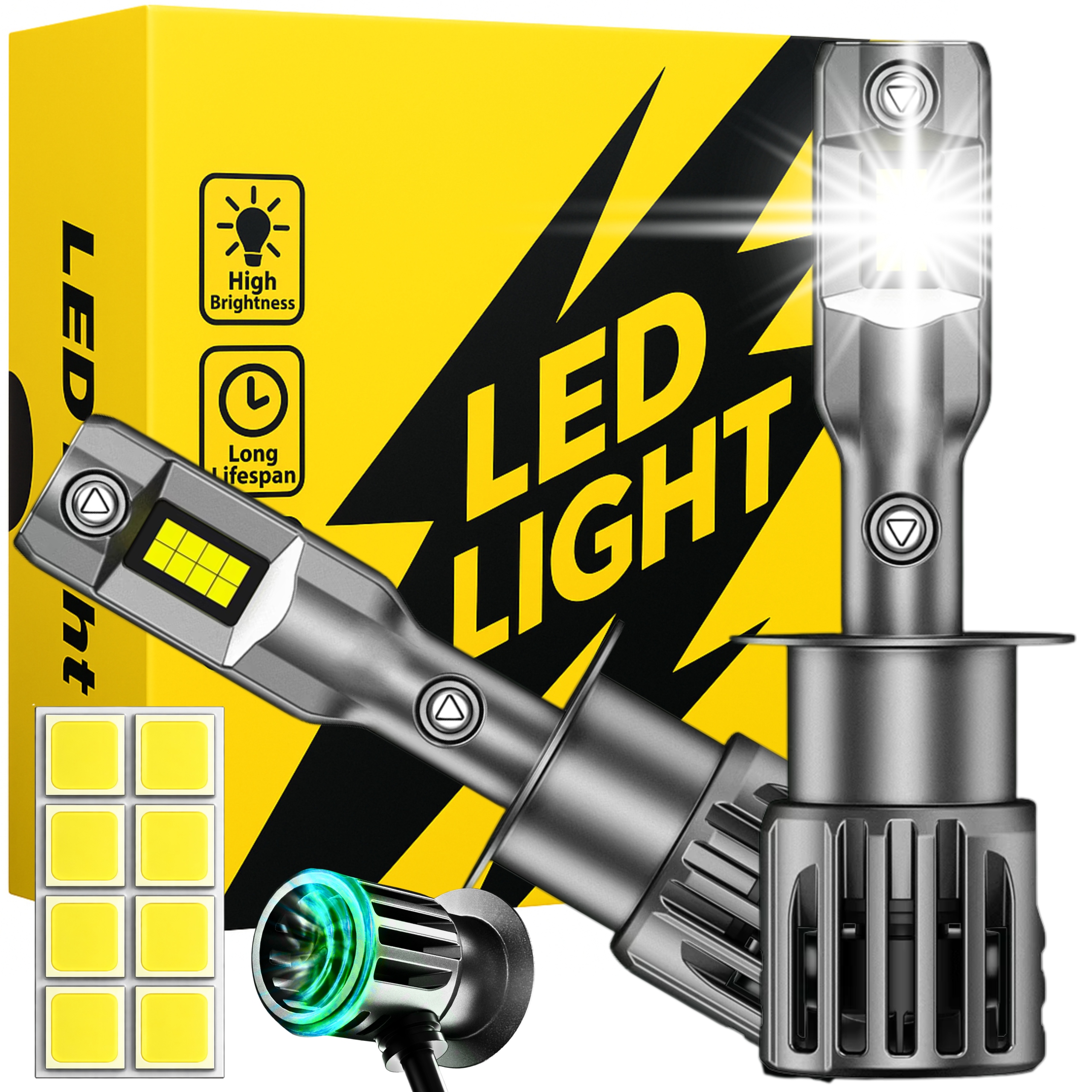 Żarówki H1 Led Homologacja Białe Canbus Xenon 90W Mocne Retrofit +1000% 12V