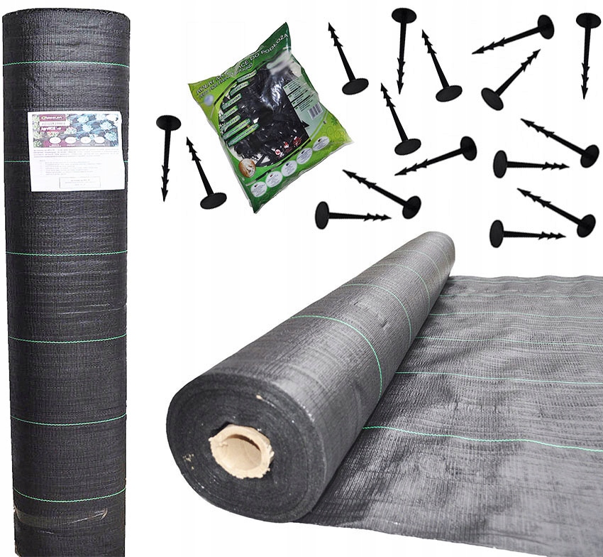 20m Agrowłóknina Agrotkanina 160 cm 100 gr/m2 Gruba Mocna Uv szpilki