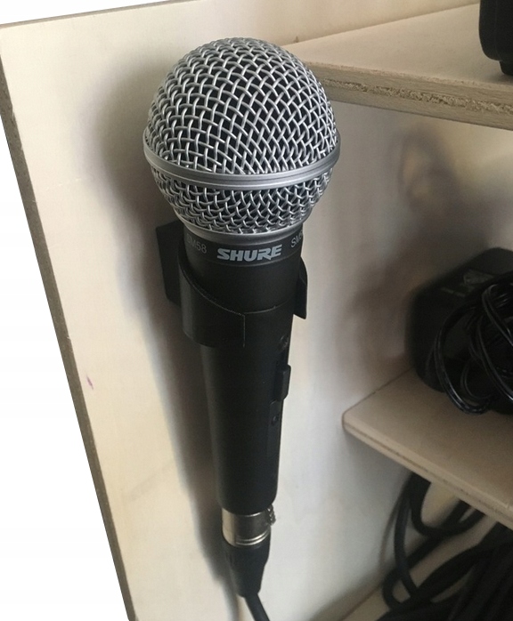 2x Uchwyt Ścienny Na Mikrofon Shure SM58 Przewodow
