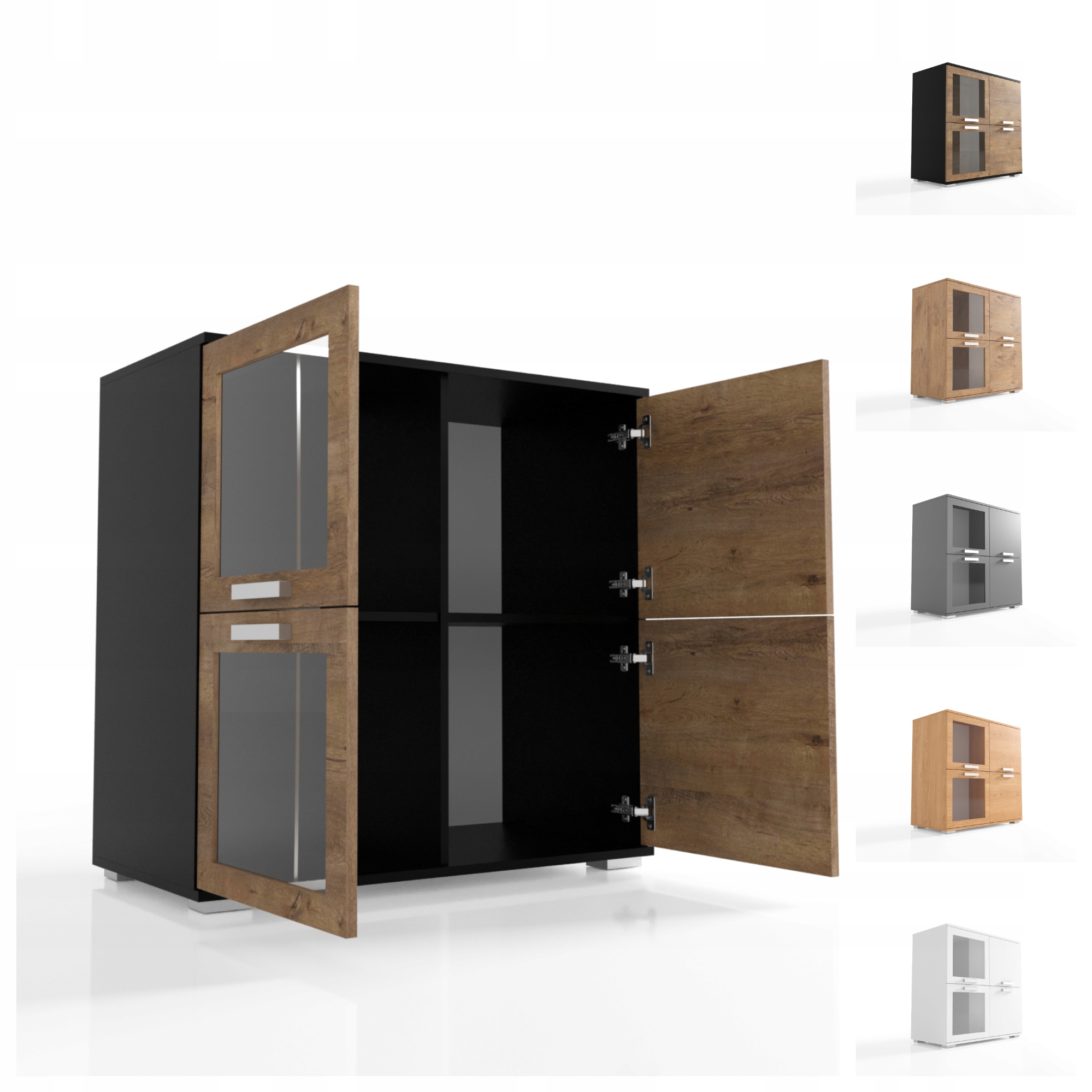 Klasická komoda Vitrína Regál 90 cm VK02 O-sofa Skříňka do obývacího pokoje Barvy