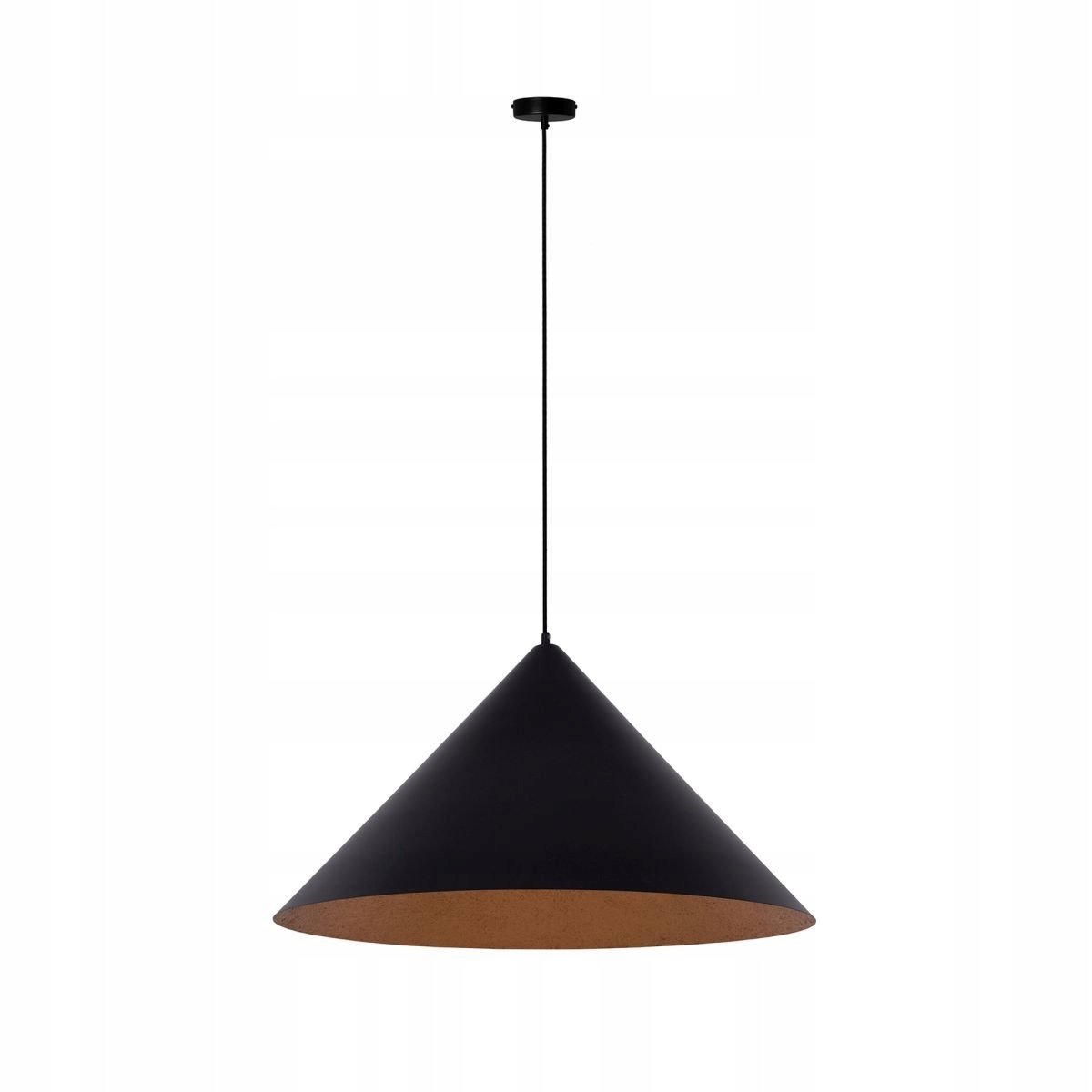 Závesná lampa v tvare kužeľa čierna/medená Vesuvio M Sigma Lighting