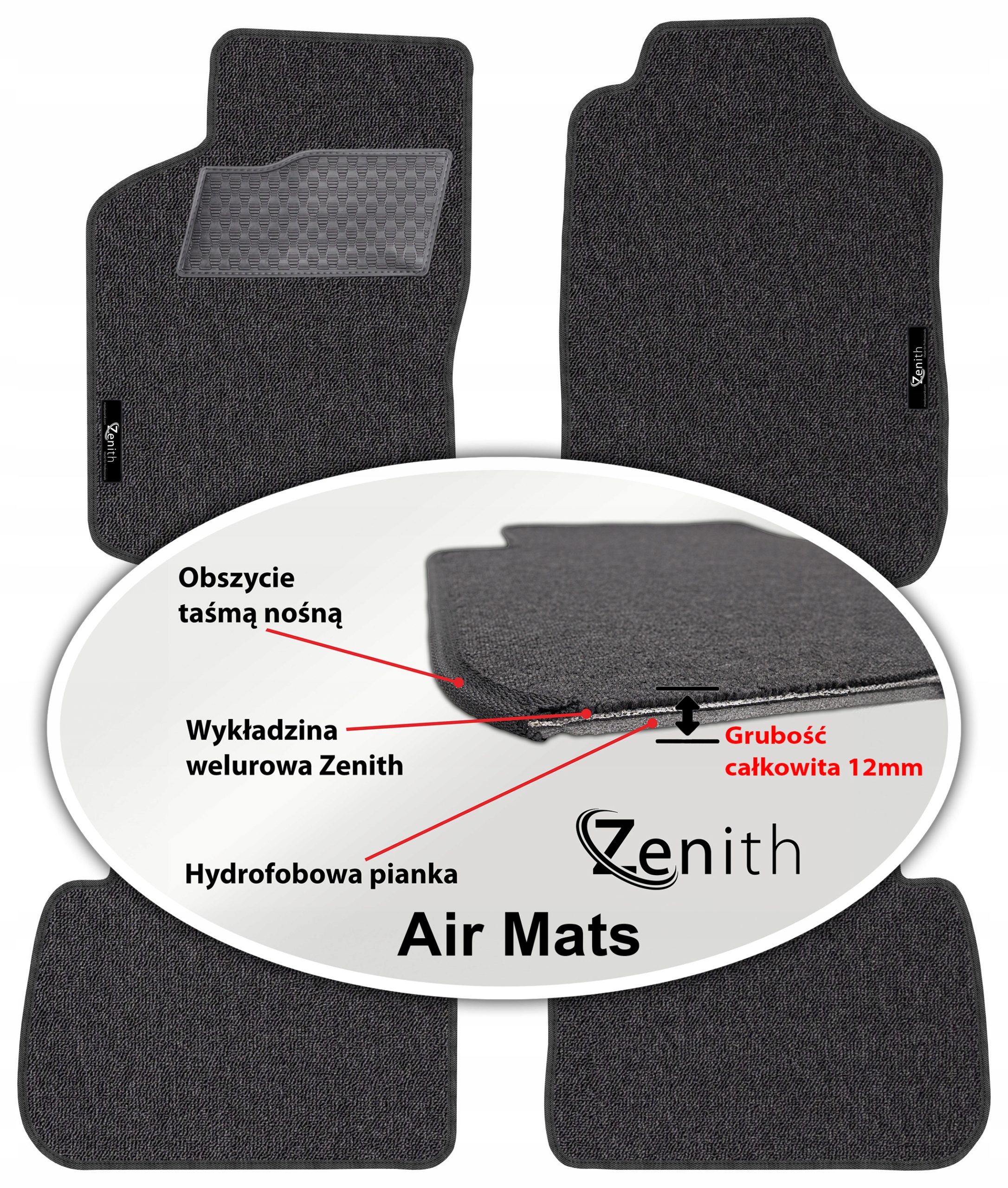 Saab 9-5 I 1997-2009 Velúrové koberčeky do auta Zenith Air Mats