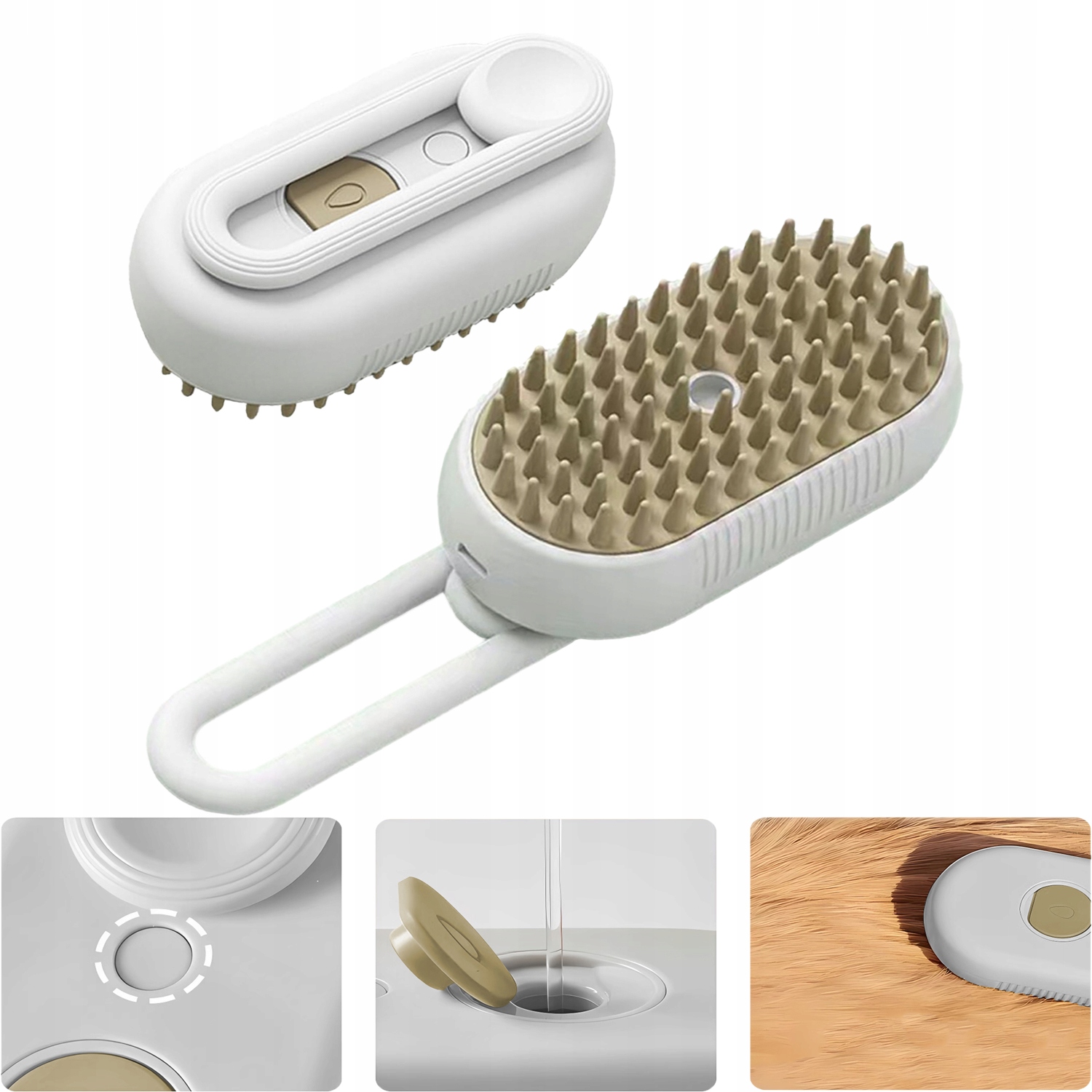 Levně Parní Kartáč Pro Zvířata – Redukce Línání, Odstranění Uvolněné Srsti, Čištění, Domácí Péče O Zvířata