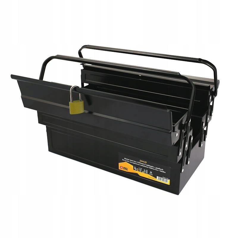 МЕТАЛЛИЧЕСКИЙ ЯЩИК ДЛЯ ИНСТРУМЕНТОВ 430 ММ 5CZ + ЗАМОК