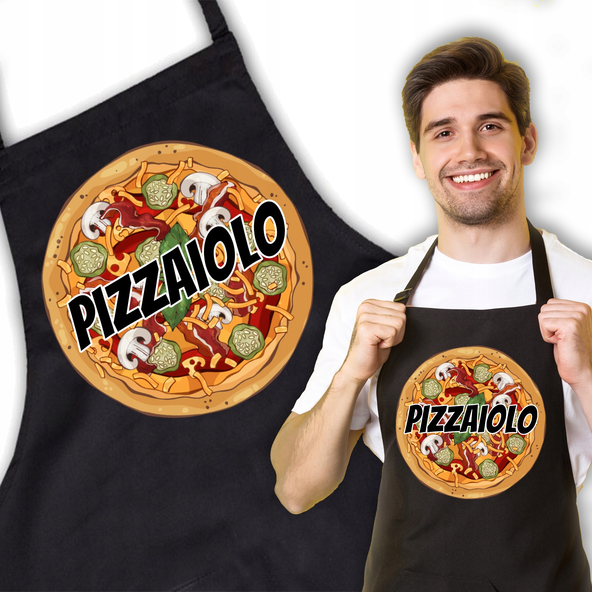

Fartuch Czarny Pizzaiolo Zabawne