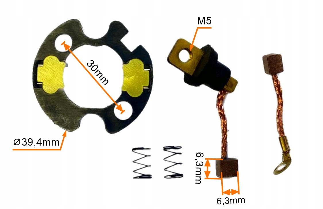 ZESTAW NAPRAWCZY ROZRUSZNIKA ELEKTRYCZNEGO 4T 2T Producent WZMOTO