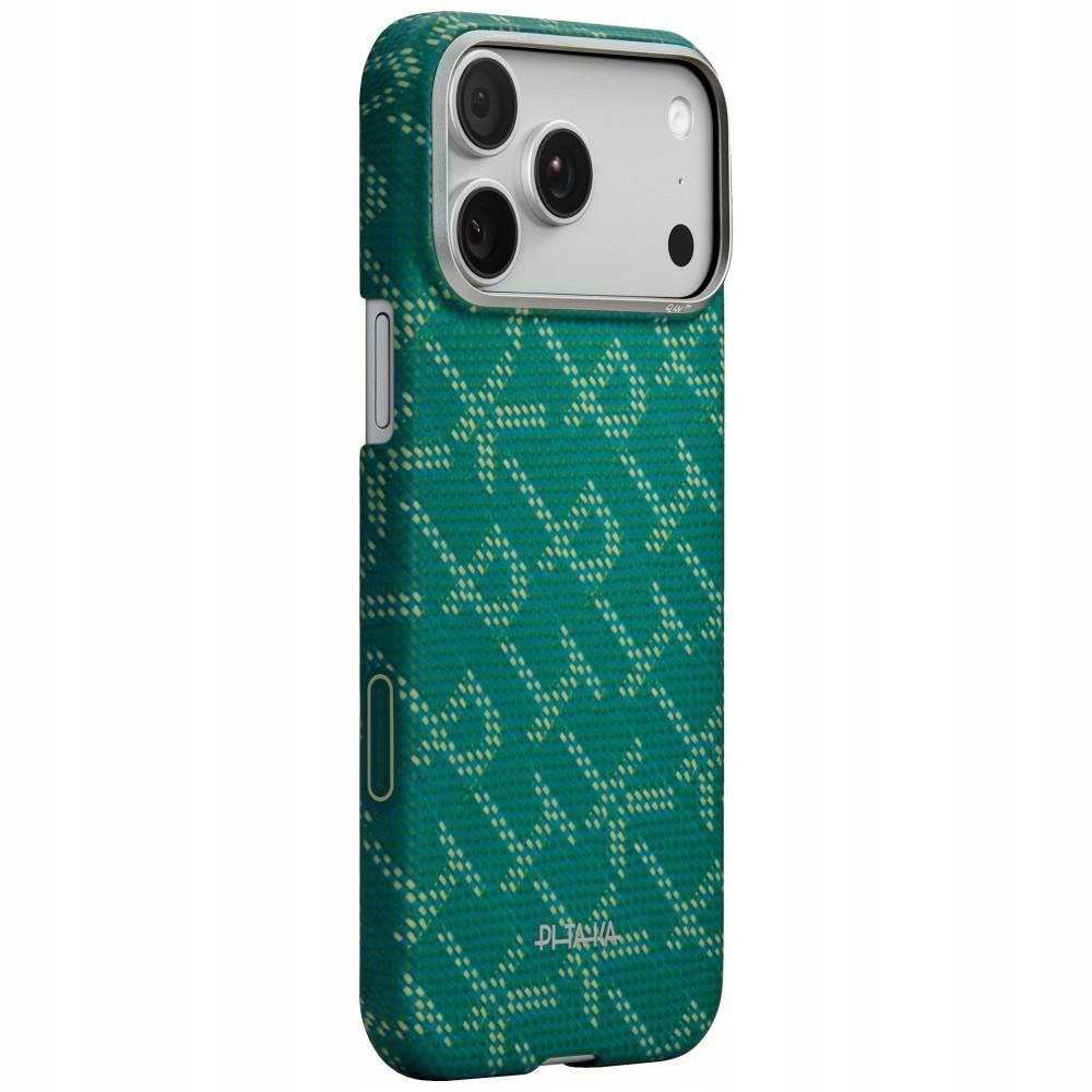 Pouzdro Pitaka Ultra-Slim Monogram MagSafe pro iPhone 17 Pro Max zlatozelené